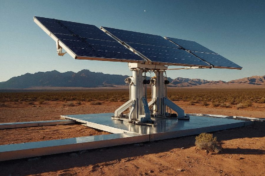 Struttura con tracker solare single-axis